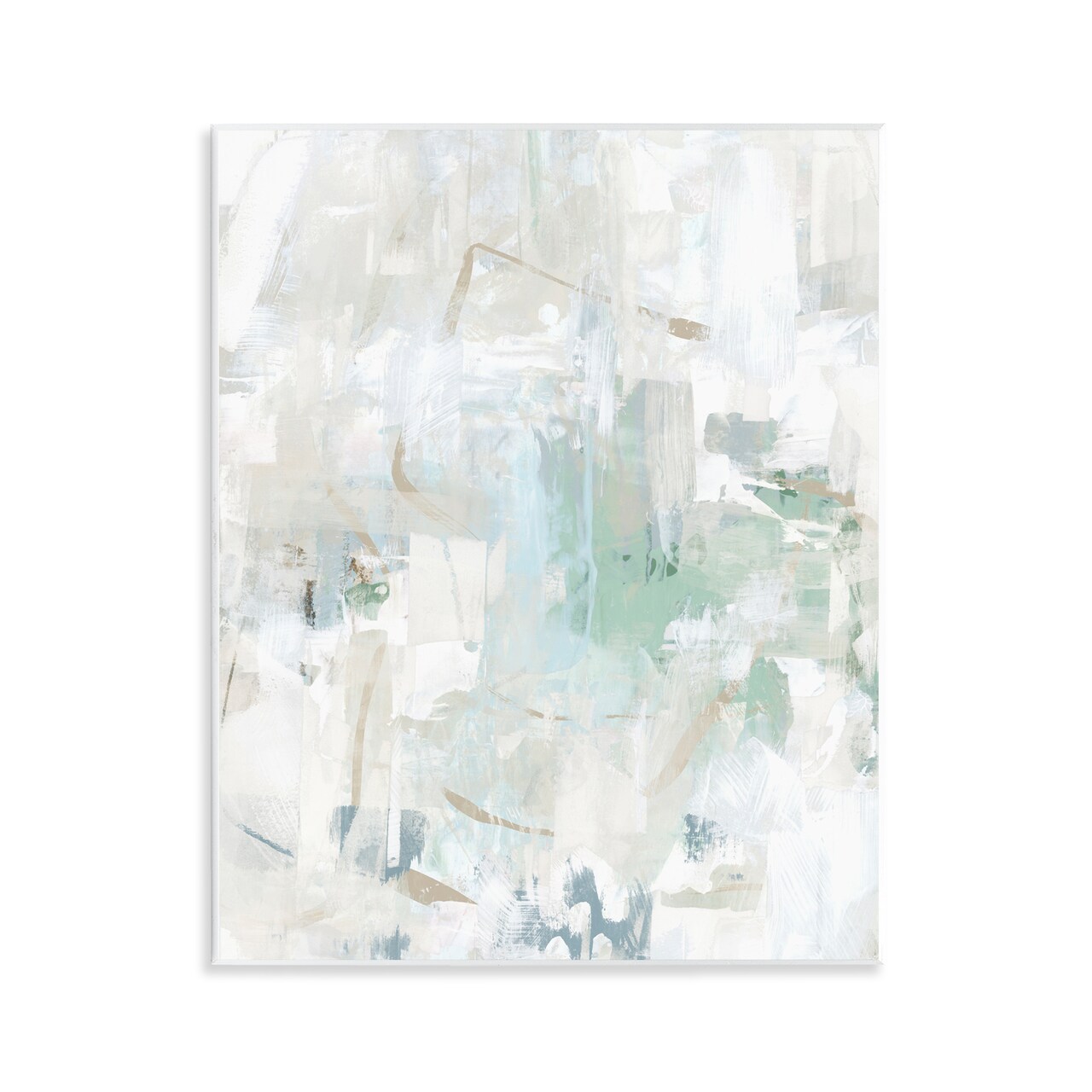 Stupell Industries Faded Abstract with Green Wall Plaque Art Design by June Erica Vess